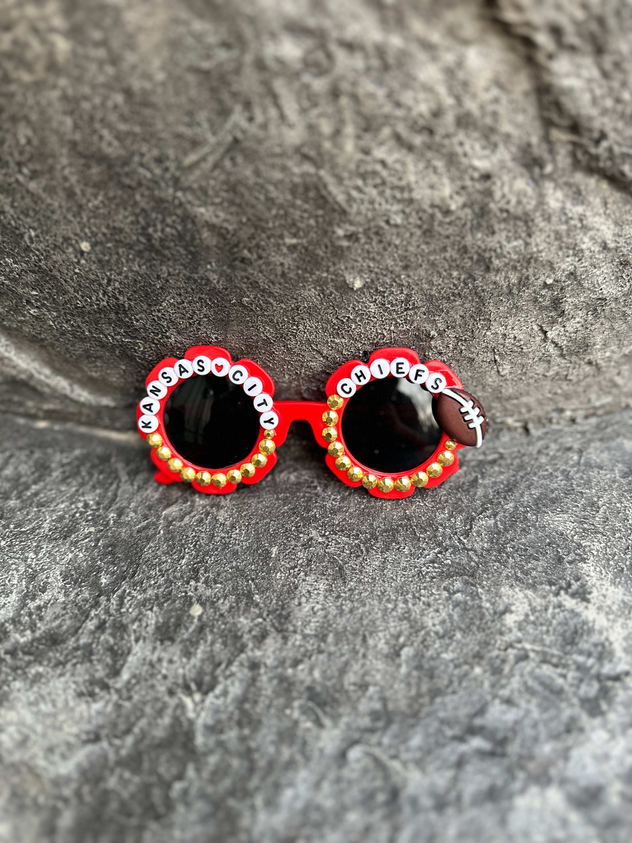 Gold studded sunglasses discount
